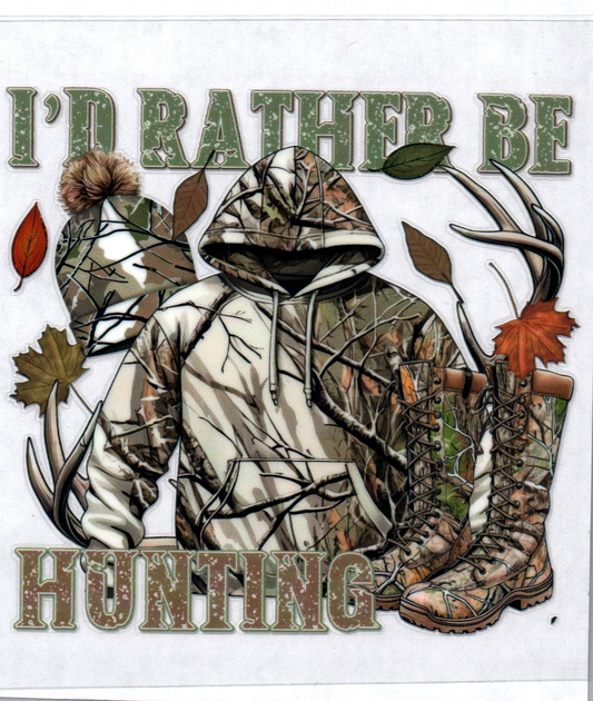 I'd rather be hunting 13 Single Decal