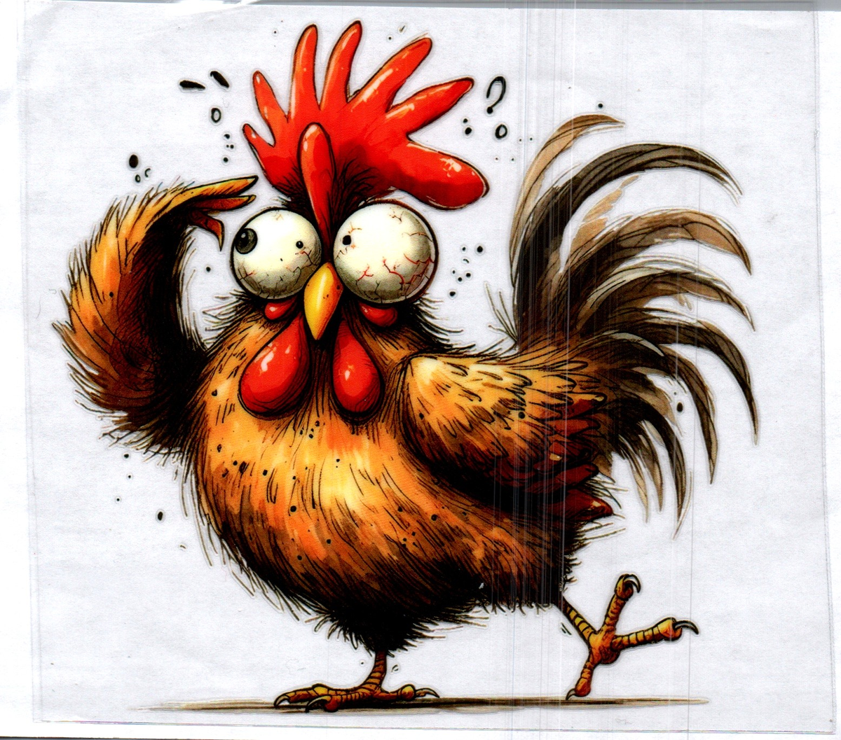 Crazy Chicken Single Decal 137