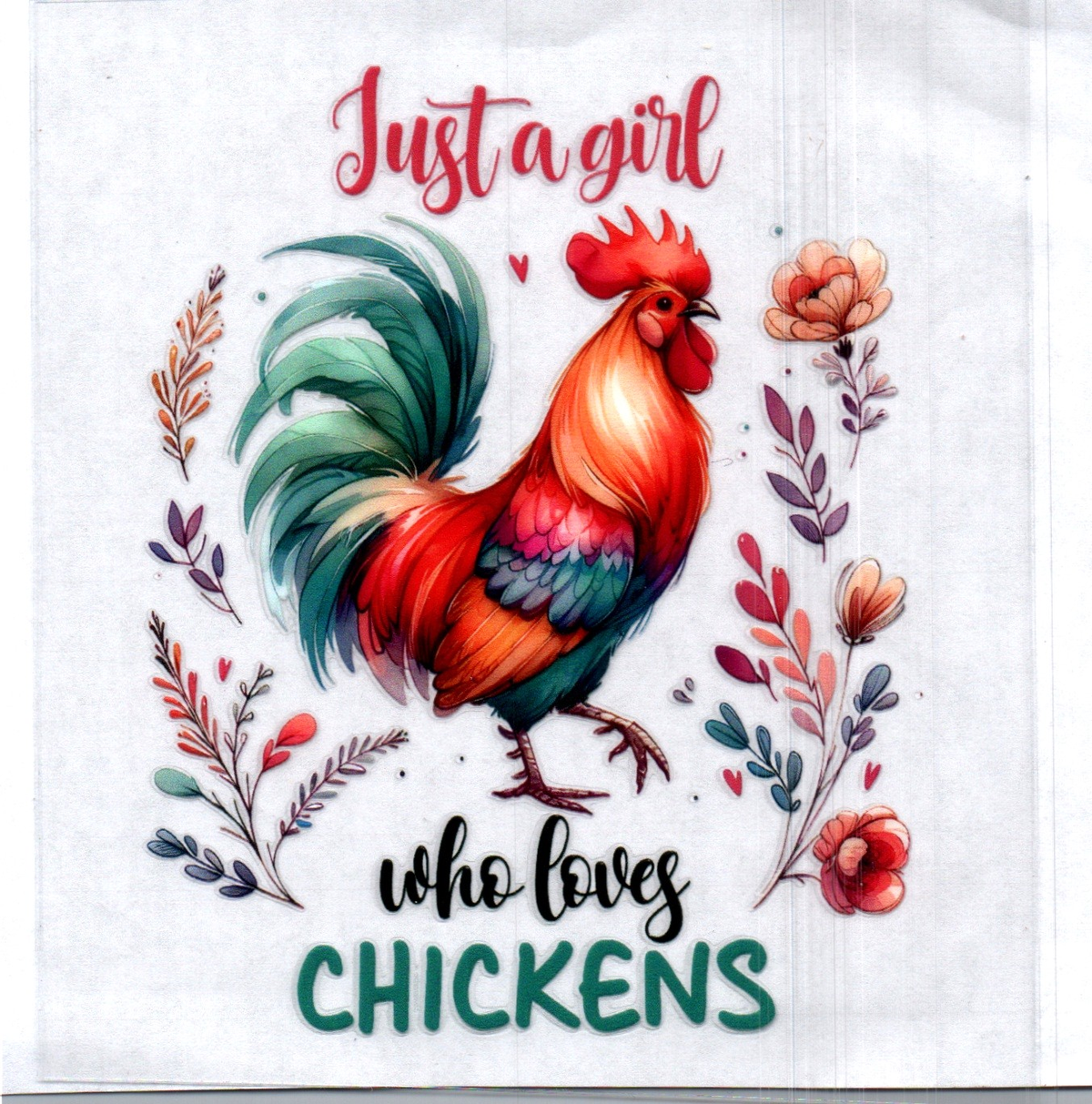 Just a girl who loves chickens Single Decal 142