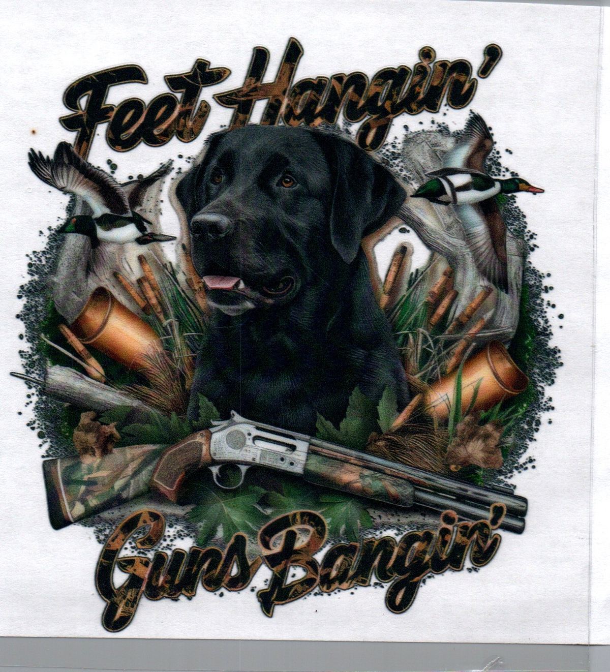 Feet Hangin' Guns Bangin' 15 Single Decal