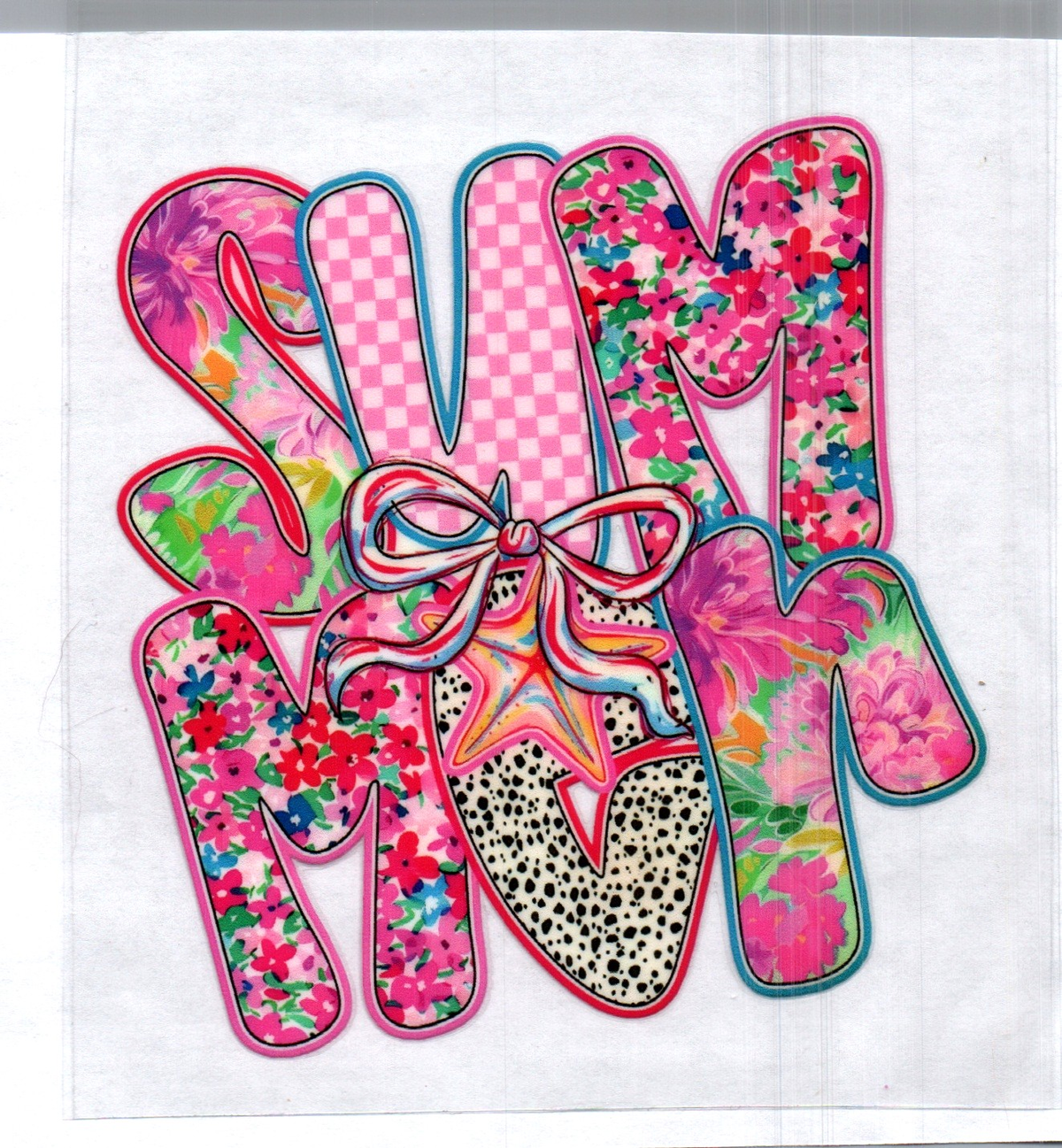 Summer Pink Single Decal 156