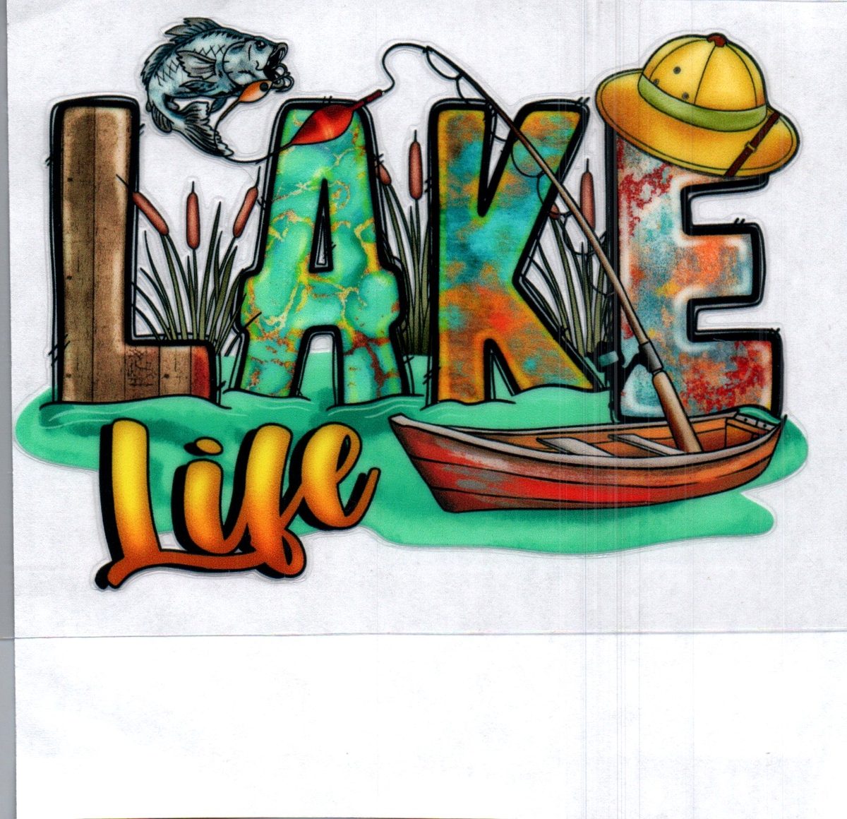 Lake Life Guy Single Decal 165
