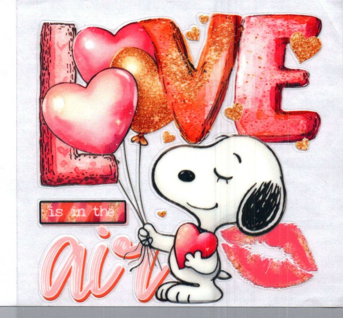 Snoopy love is in the air Single Decal 170
