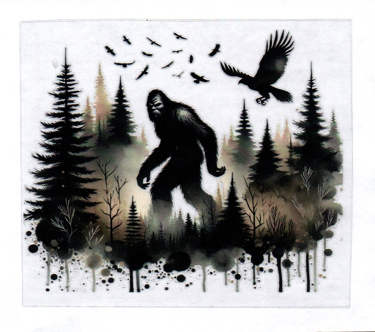 Big Foot in woods 26 Single Decal