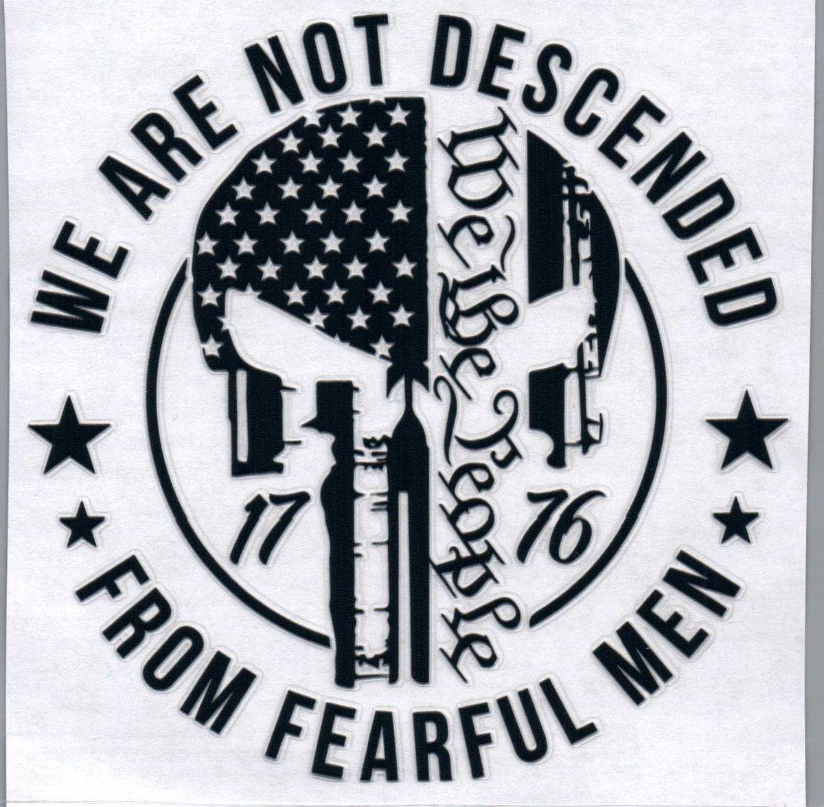 We are not descended from fearful men 4B Single Decal