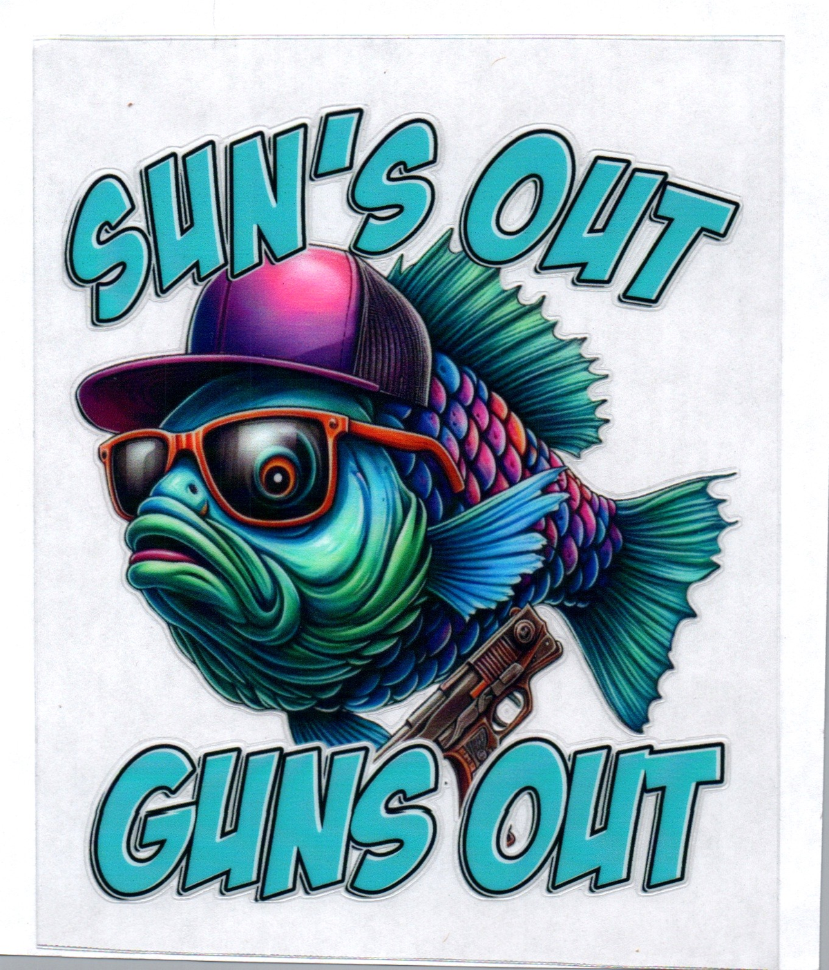 Sun's out Guns out 41 Single Decal