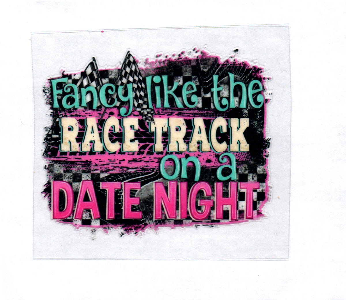 Fancy like the race track on a date night 43 Single Decal