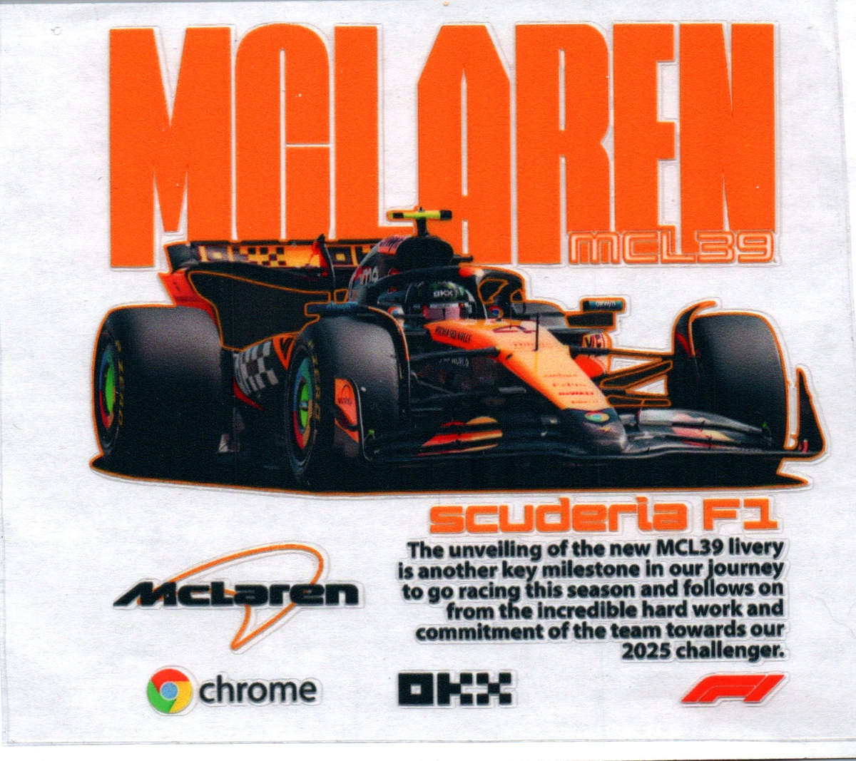 McLaren MCL39  56 Single Decal