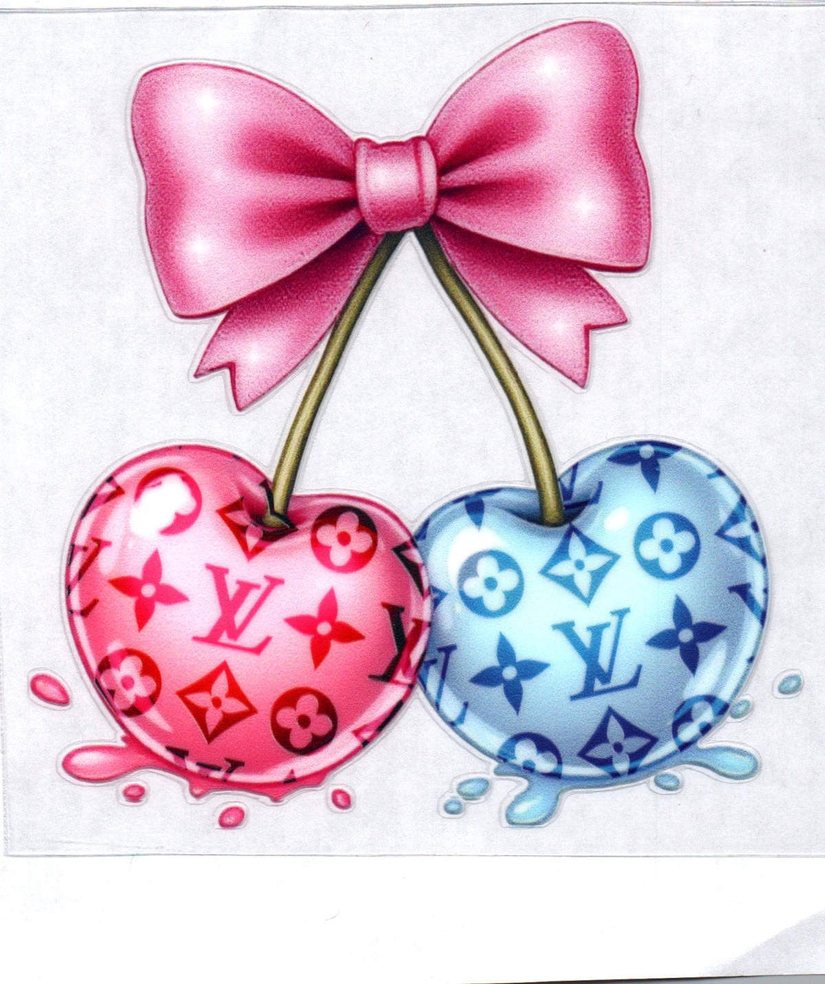 Pink & Blue VL Cherries 62B Single Decal