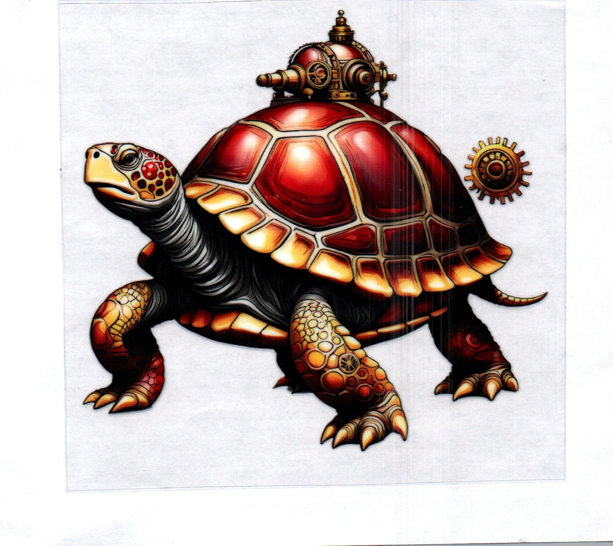 Steam punk land turtle 70 Single Decal