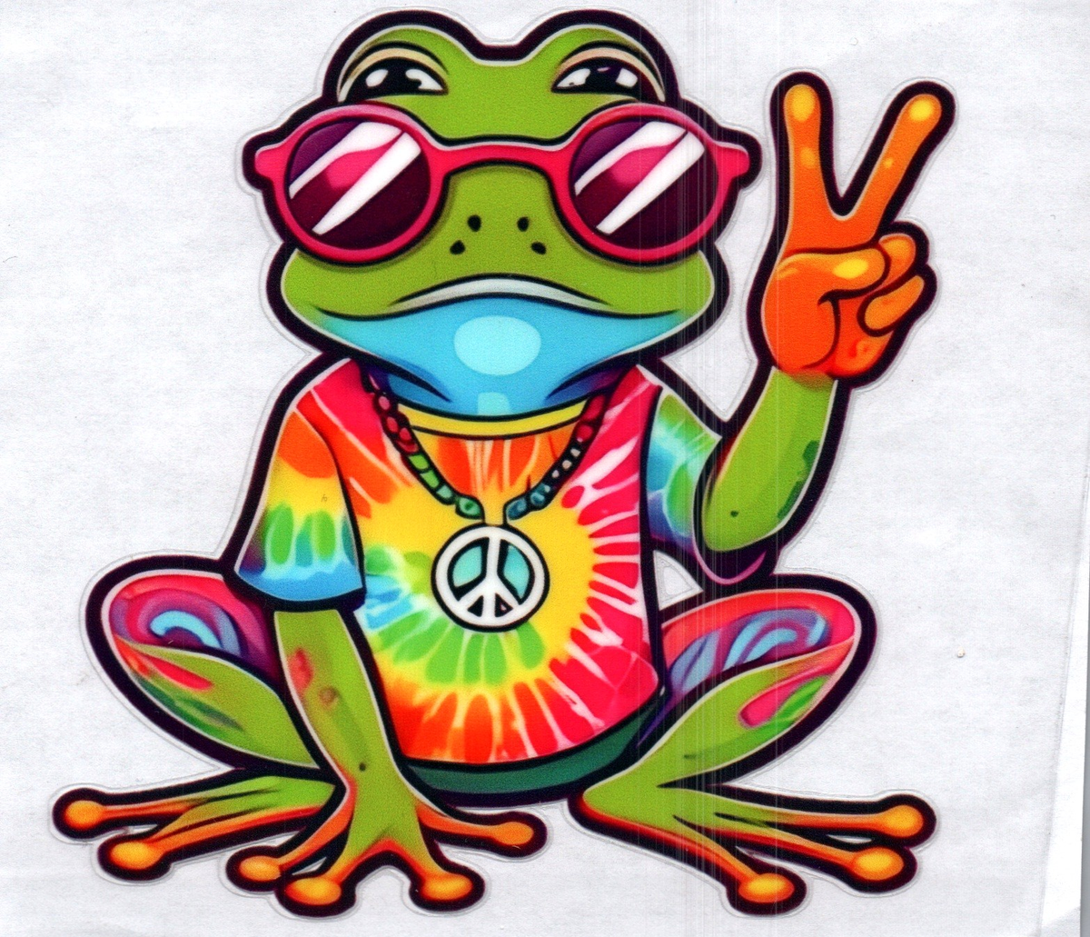Hippie frog 79 Single Decal