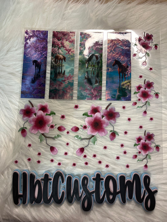 Cherry Blossom & Horses Band Element