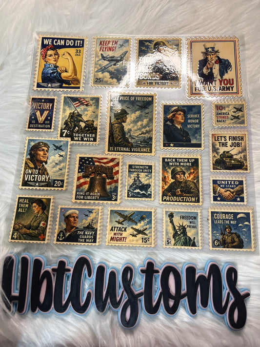 Old Fashion Stamps Element