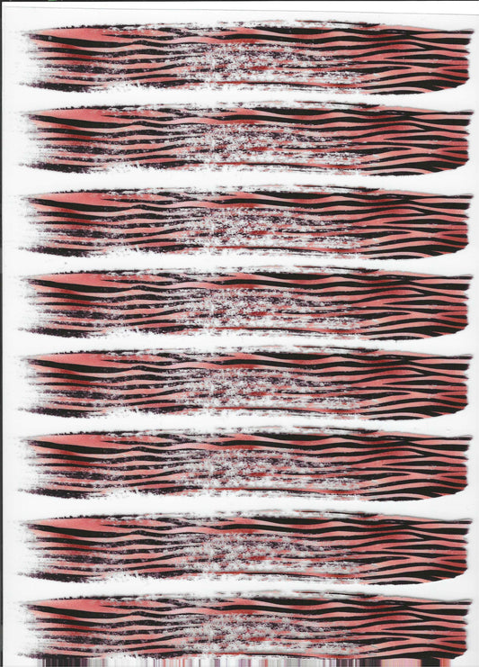 Pink & Black Stripe Brush Stroke Element