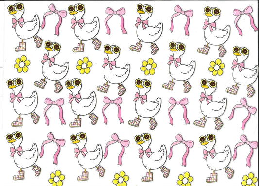 Ducks w/bows & Glasses Element 11 x 9