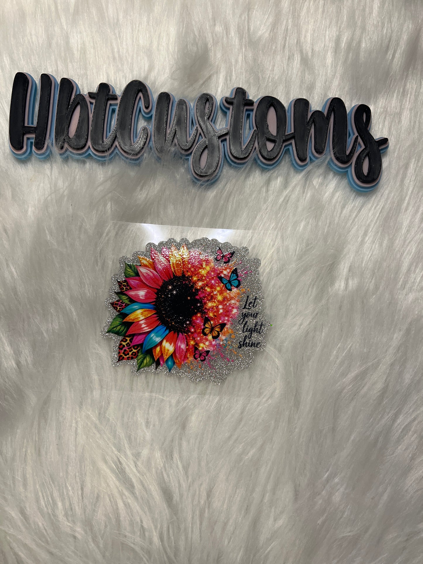 Let Your Light Shine Glitter Decal
