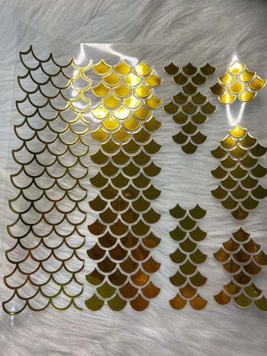 Gold Metallic Dragon Scales Element