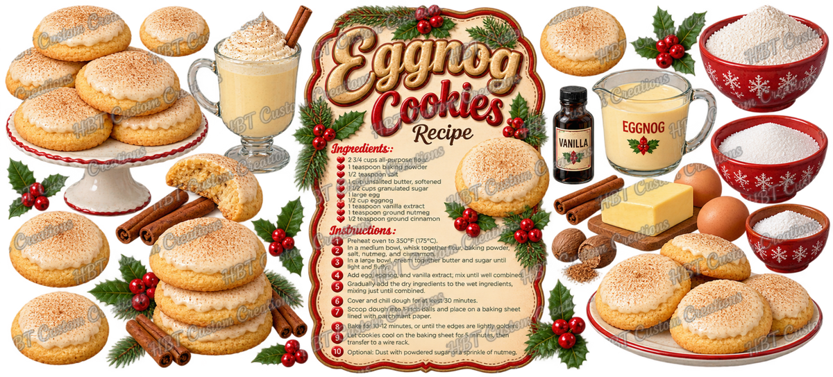 RECIPE 16OZ Eggnog Cookies POD