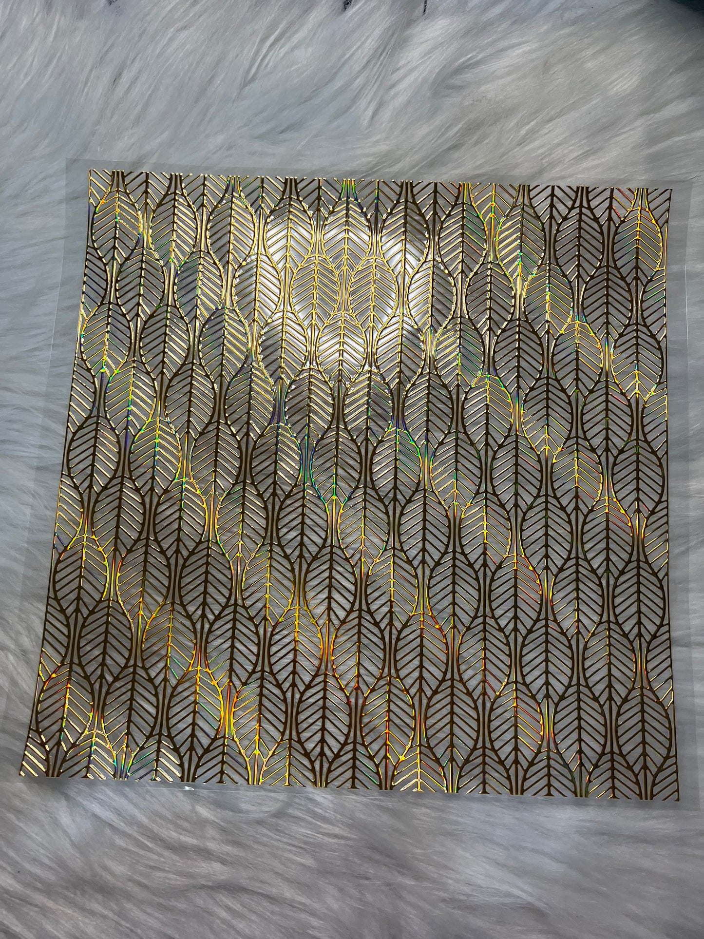 Gold Holo Leaves Element 10 x 10