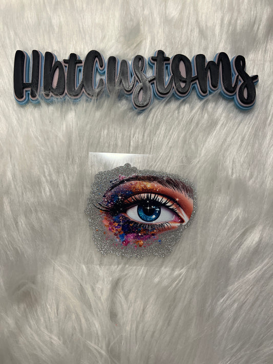 Blue Eye Glitter Decal