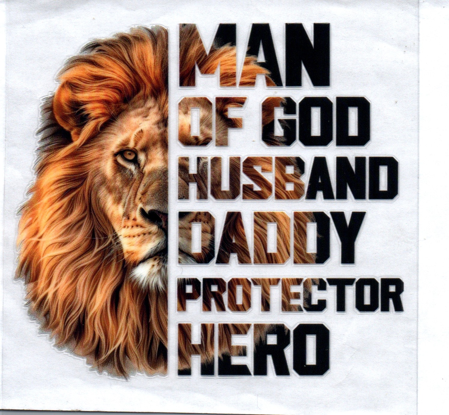 Man of God Husband Daddy Decal