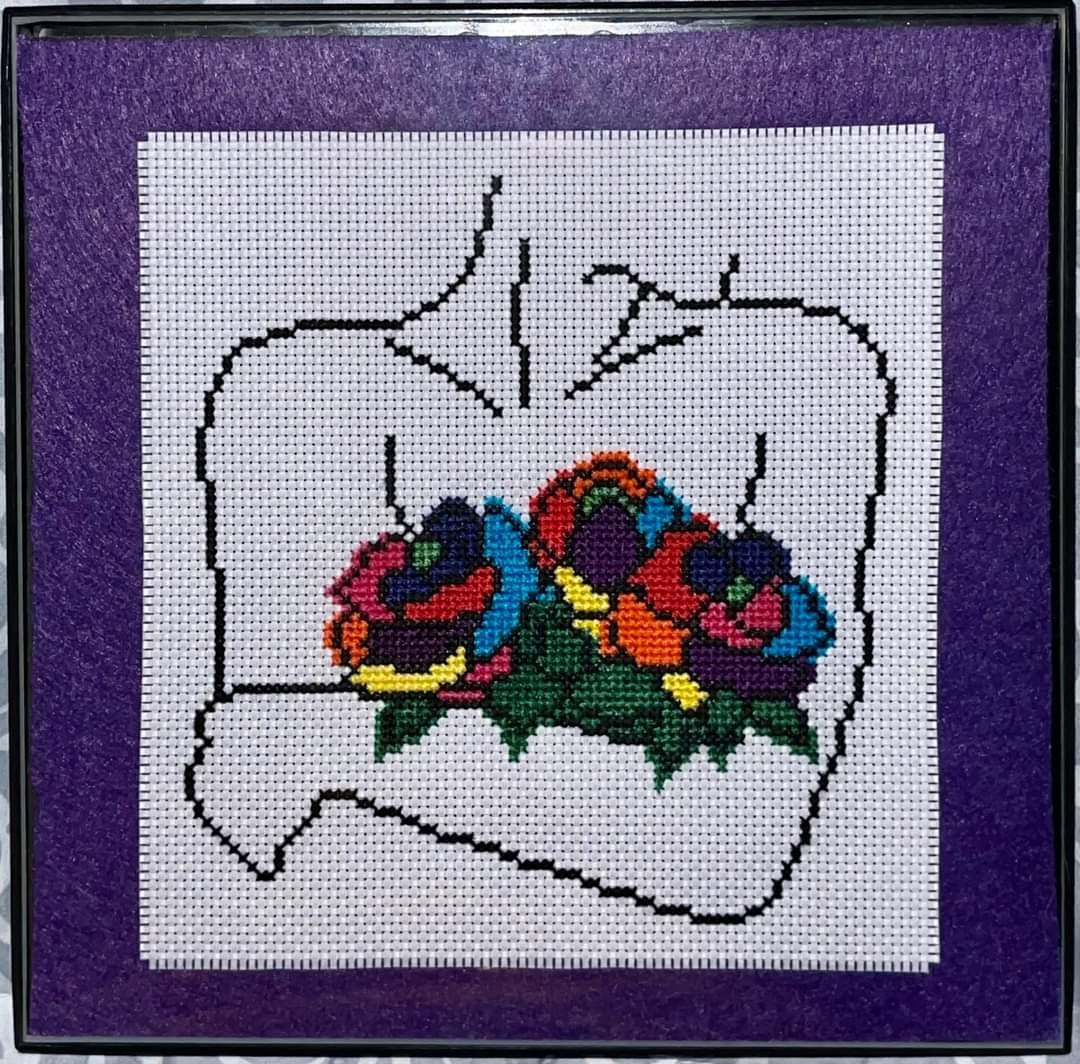 Cross Stited Picture framed