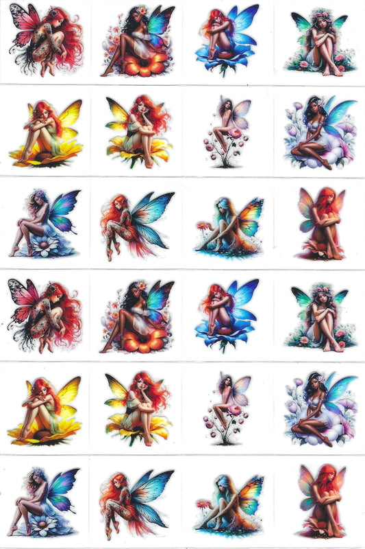 Colorful Fairies Kiss Cut