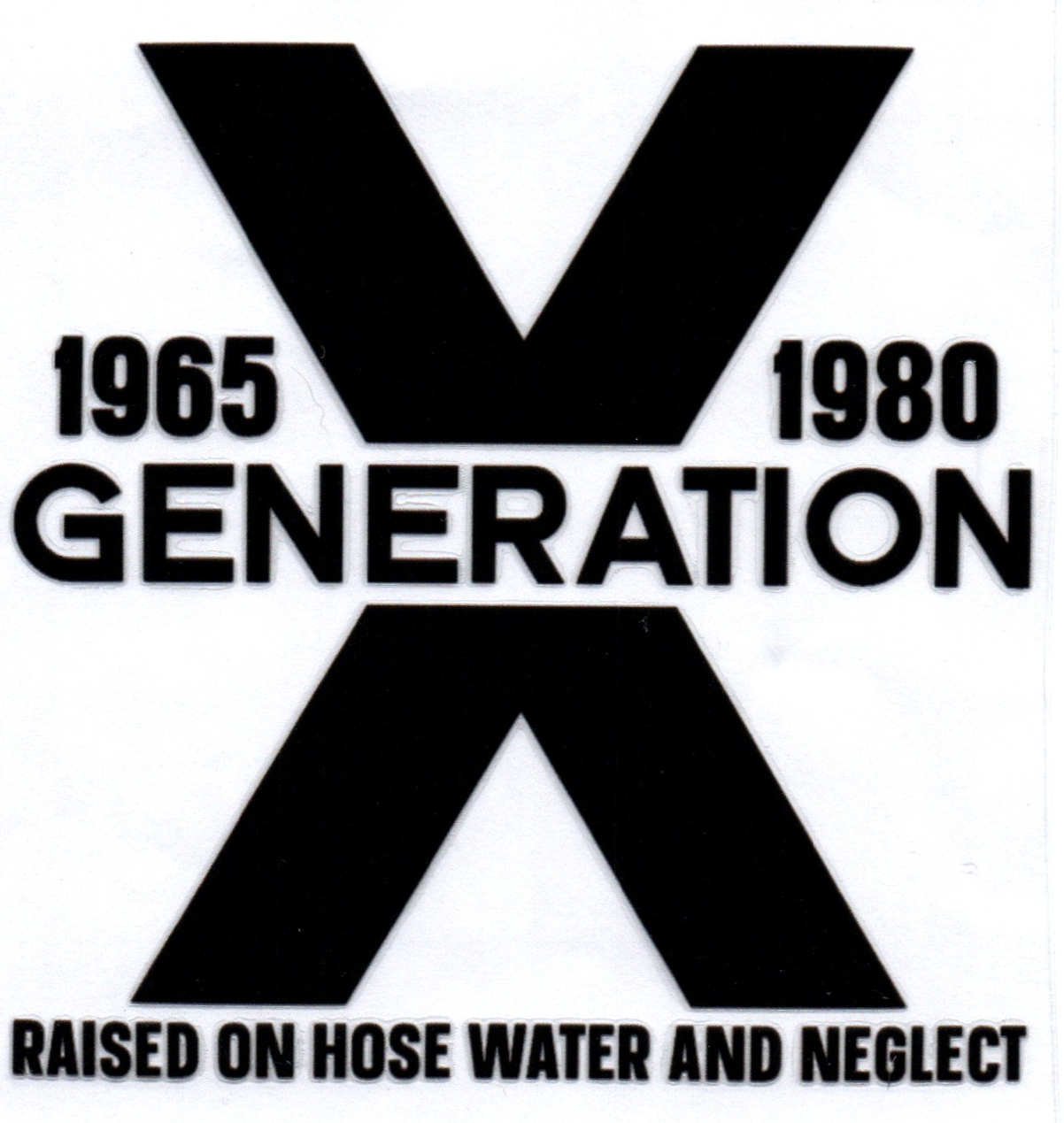 Gen X 1965-1980 black Decal 3