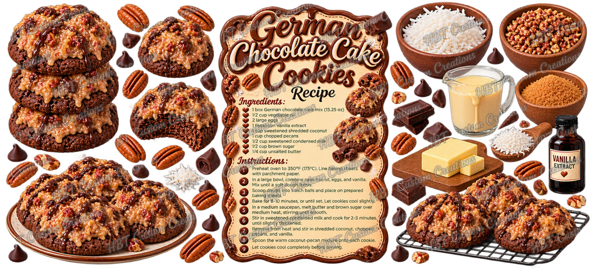 RECIPE 16OZ German Chocolate Cookies POD