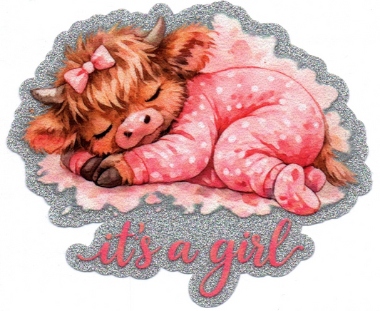 It's a Girl Glitter Back Decal 2