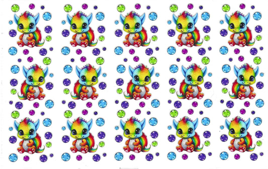 Baby Rainbow Dragon Pen Wrap 5 pcs