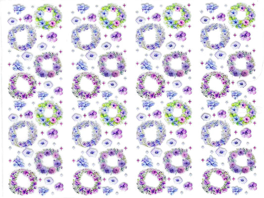 Purple Flower Rings Pen Wraps