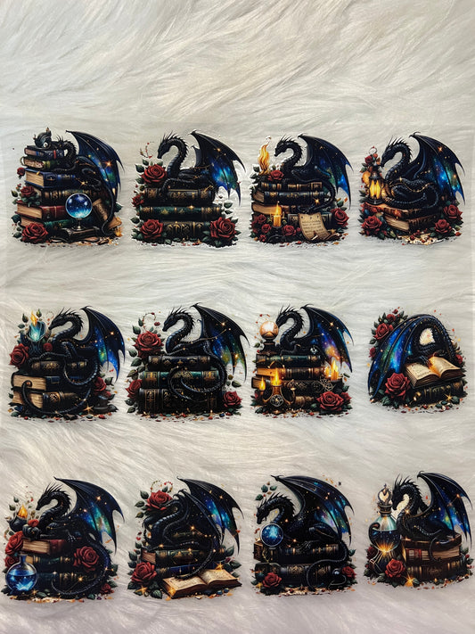 Dragon & Books Element