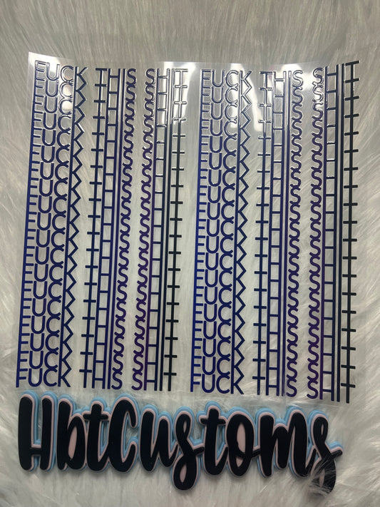 Fuck this shit blue/purple/black (straight lines) Element