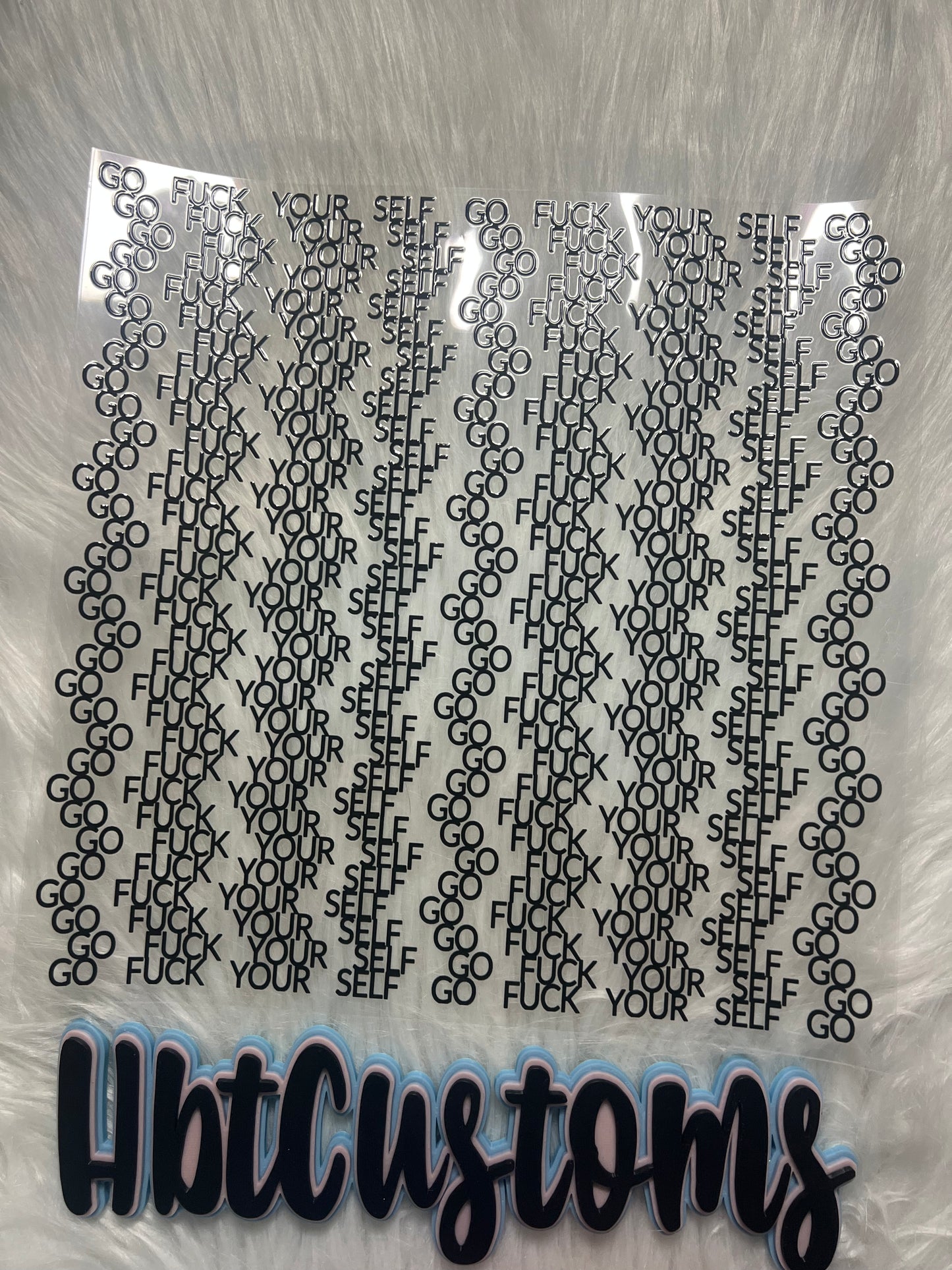 Black Go fuck yourself (zig zag) Element