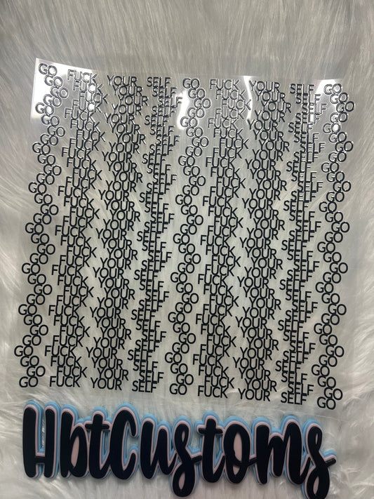 Black Go fuck yourself (zig zag) Element