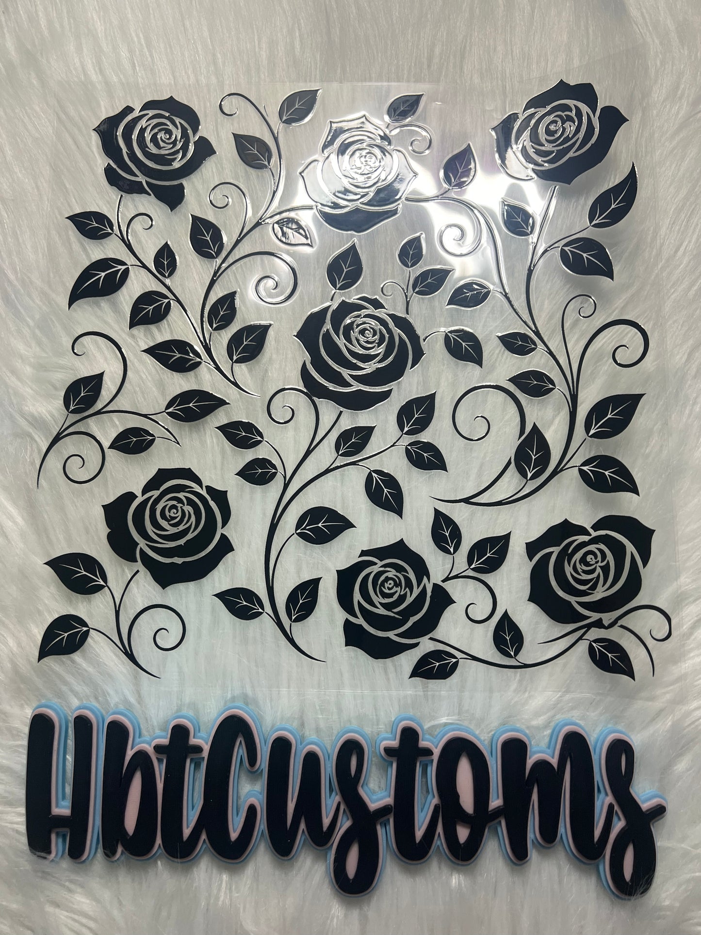 Black Rose stained-glass Element