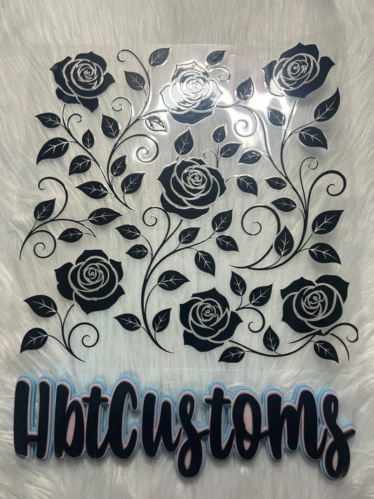 Black Rose stained-glass Element