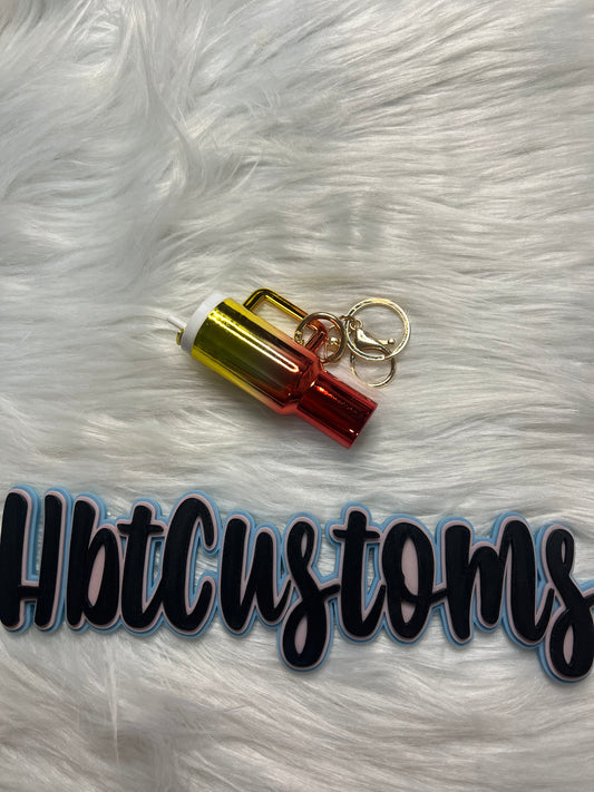 Red & Gold Metallic Stanley Cup Key Chain