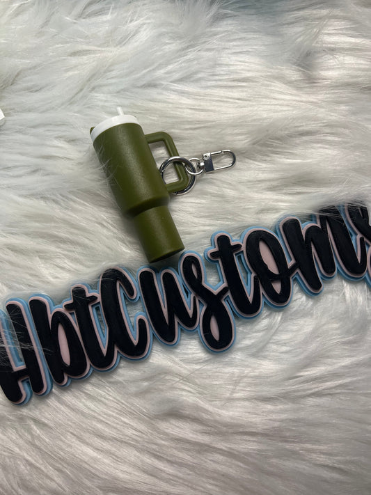 Olive Green Stanley Cup Key Chain