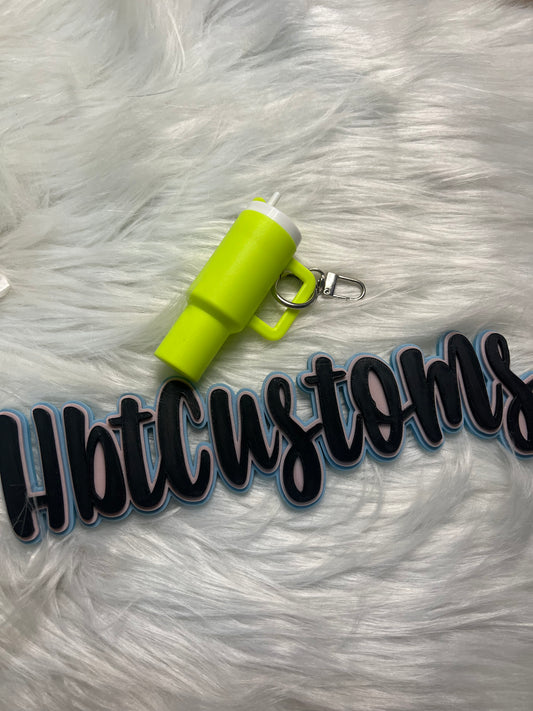 Neon Green Stanley Cup Key Chain
