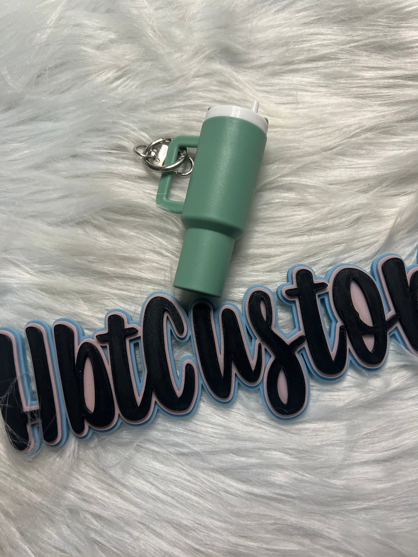 Sage Green Stanley Cup Key Chain