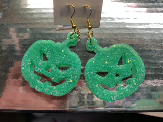 Green Pumpkin Earrings