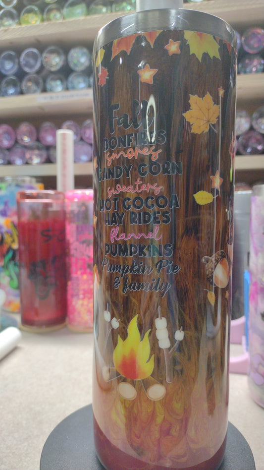 30 oz Bottom Bouji Fire Stinger w/Glow