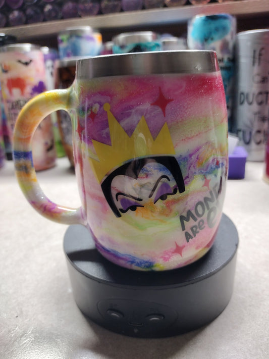 14 oz Rainbow Mondays Are Evil Coffee Mug w/Glow