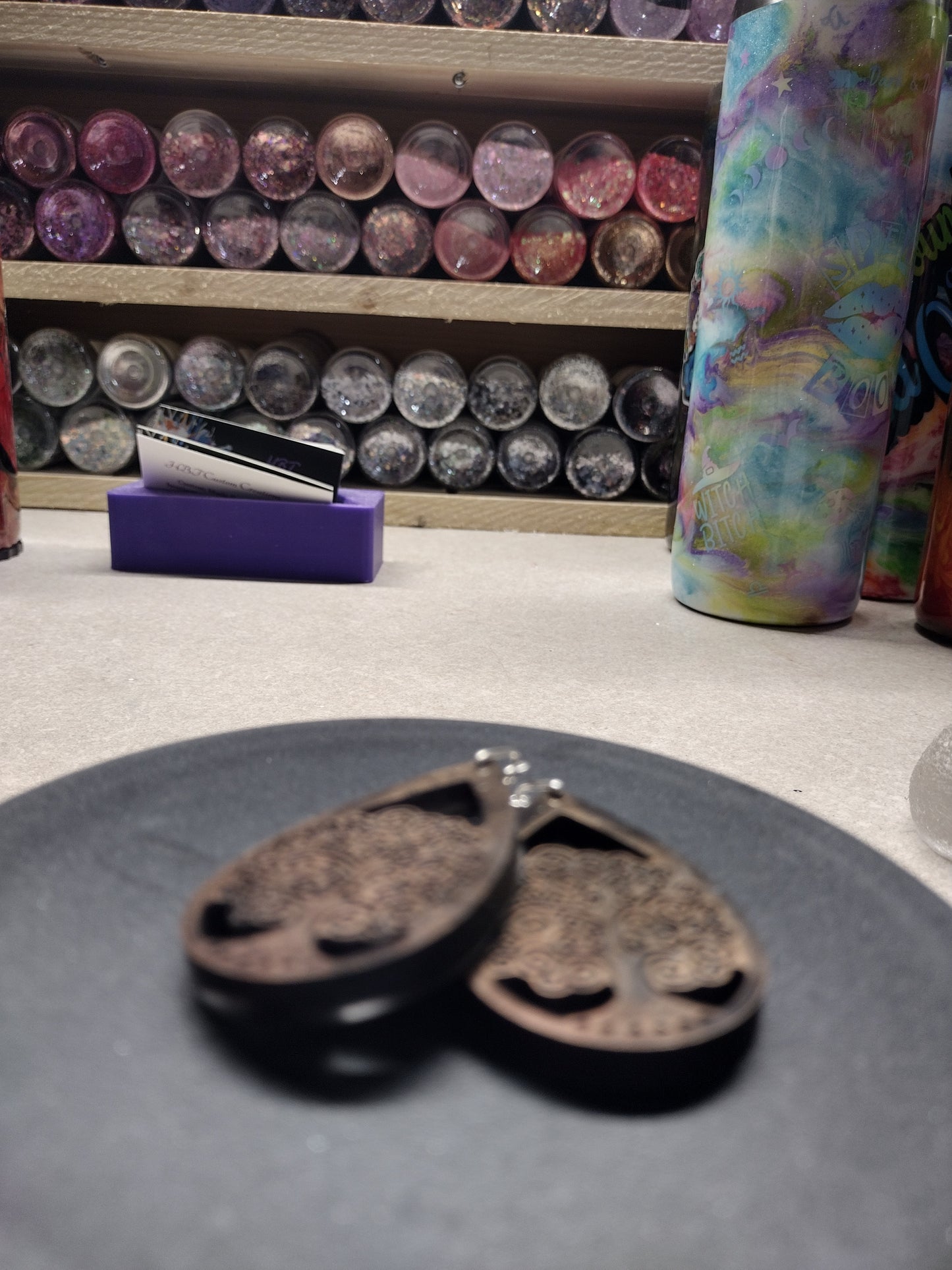 Color shift Tree of life Earrings