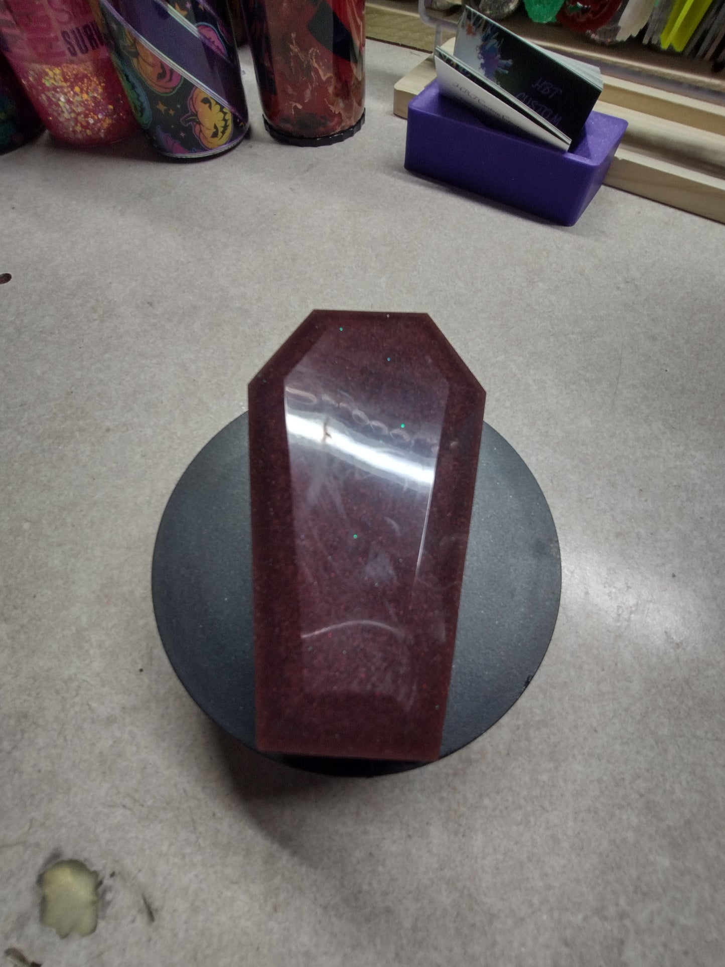 Resin Coffin Trinket Box