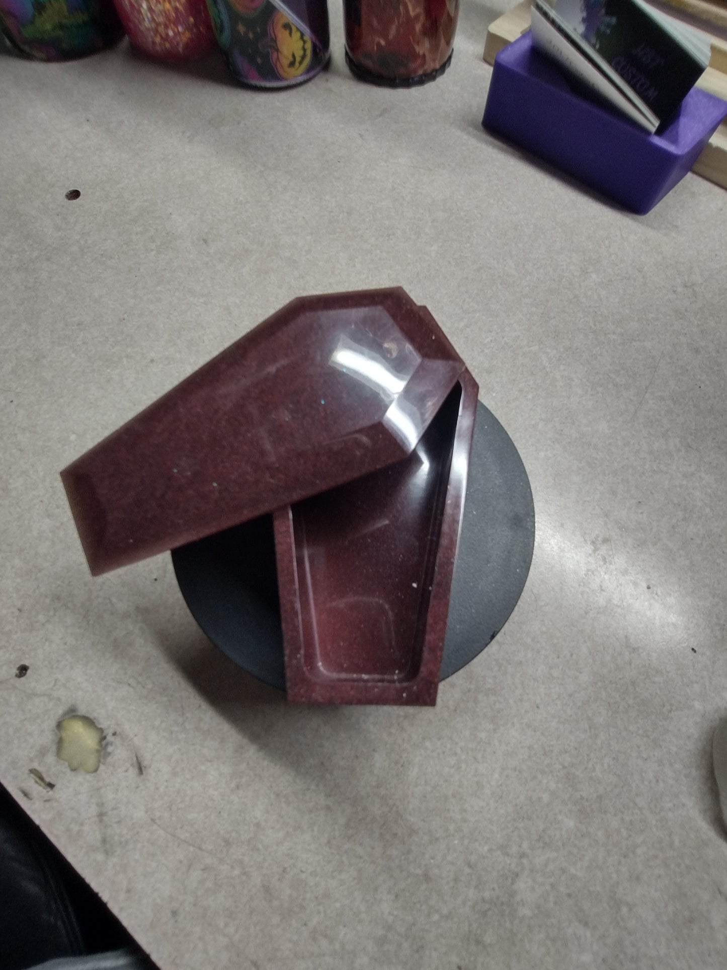 Resin Coffin Trinket Box