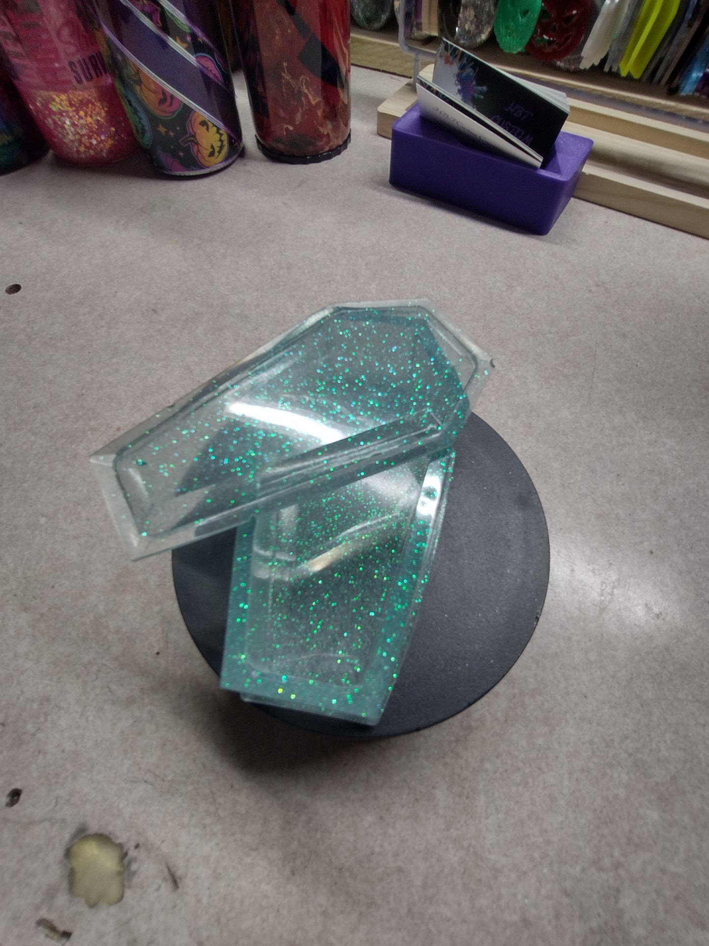 Resin Coffin Trinket Box