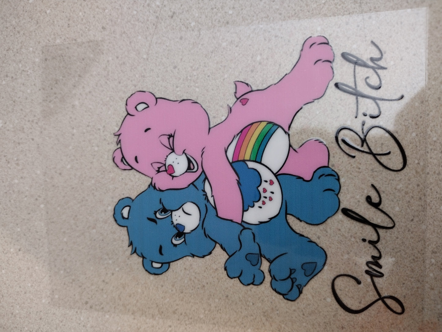 SMILE BITCH SWEAR BEAR UV DTF